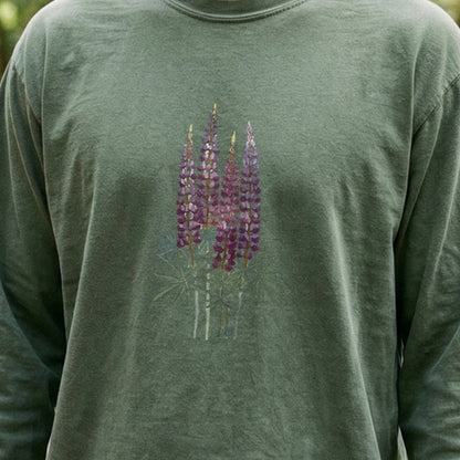 Painted Lupine Cotton Long Sleeve