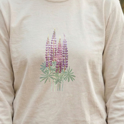 Painted Lupine Cotton Long Sleeve