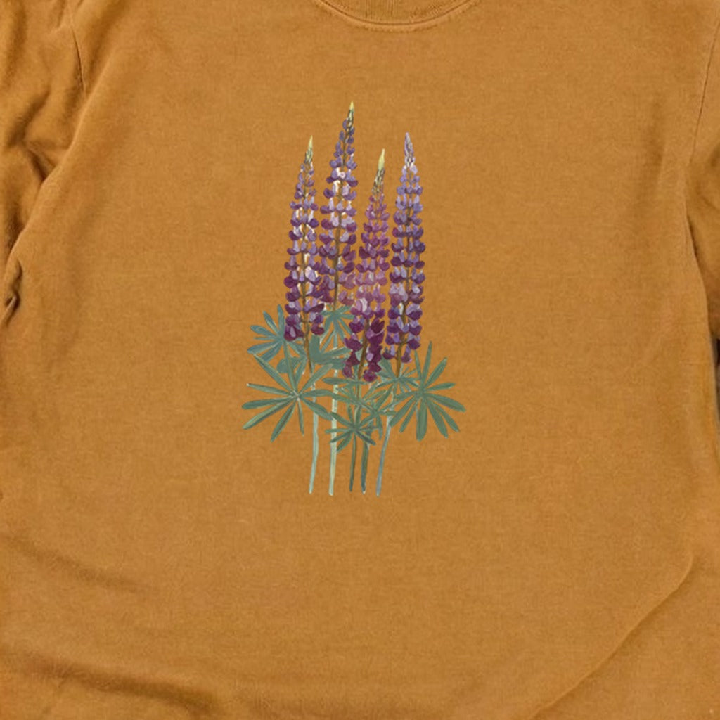 Painted Lupine Cotton Long Sleeve