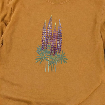 Painted Lupine Cotton Long Sleeve