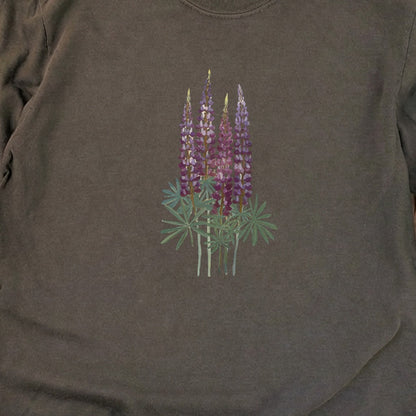 Painted Lupine Cotton Long Sleeve