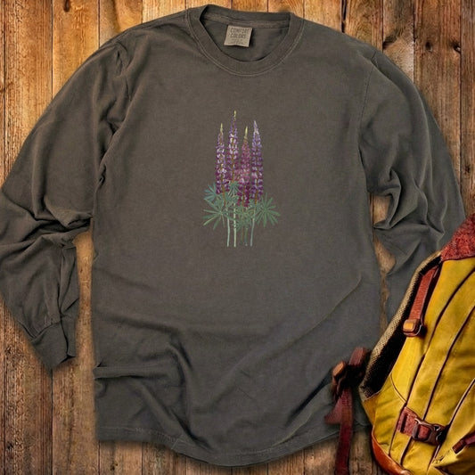 Painted Lupine Cotton Long Sleeve