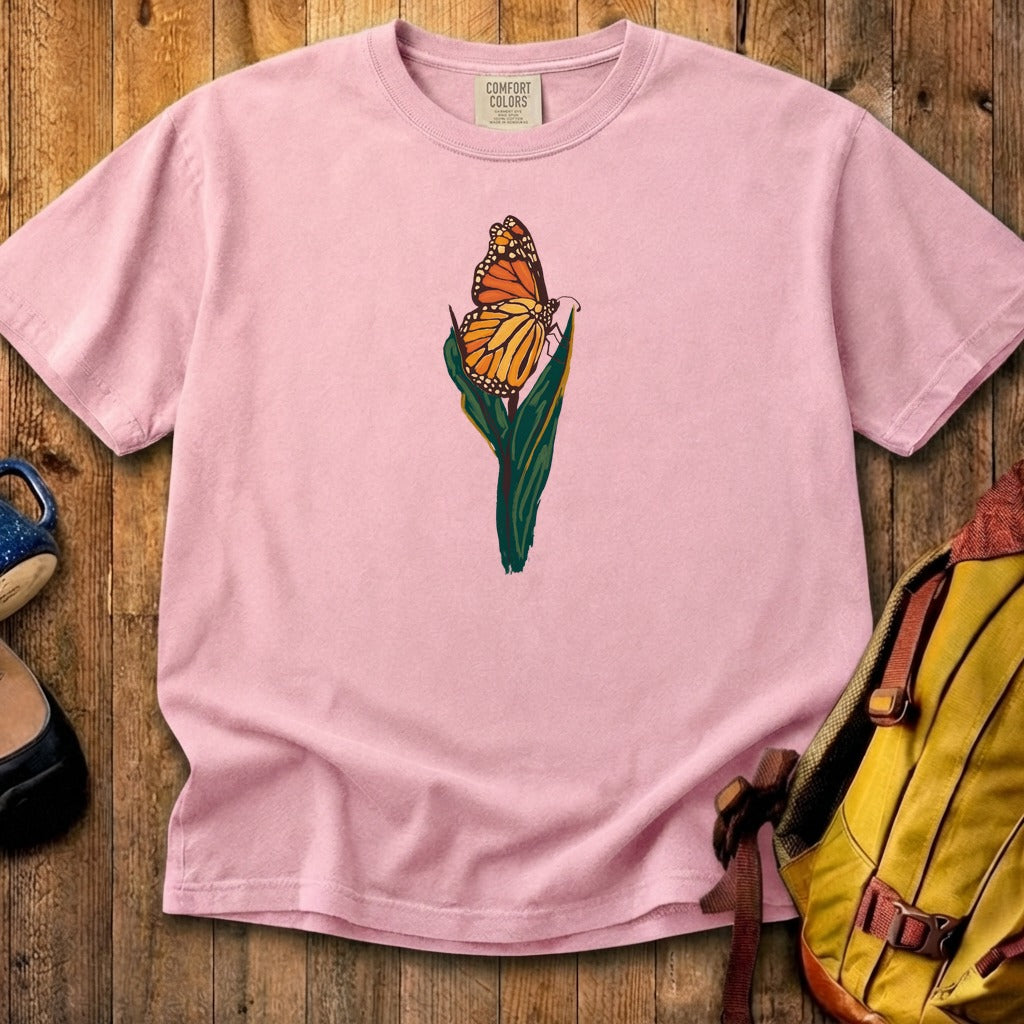 Painted Monarch Butterfly Cotton T-Shirt