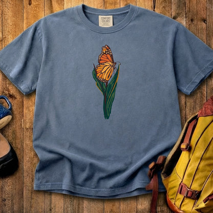 Painted Monarch Butterfly Cotton T-Shirt