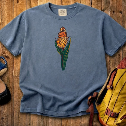 Painted Monarch Butterfly Cotton T-Shirt