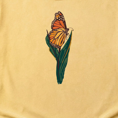 Painted Monarch Butterfly Cotton T-Shirt