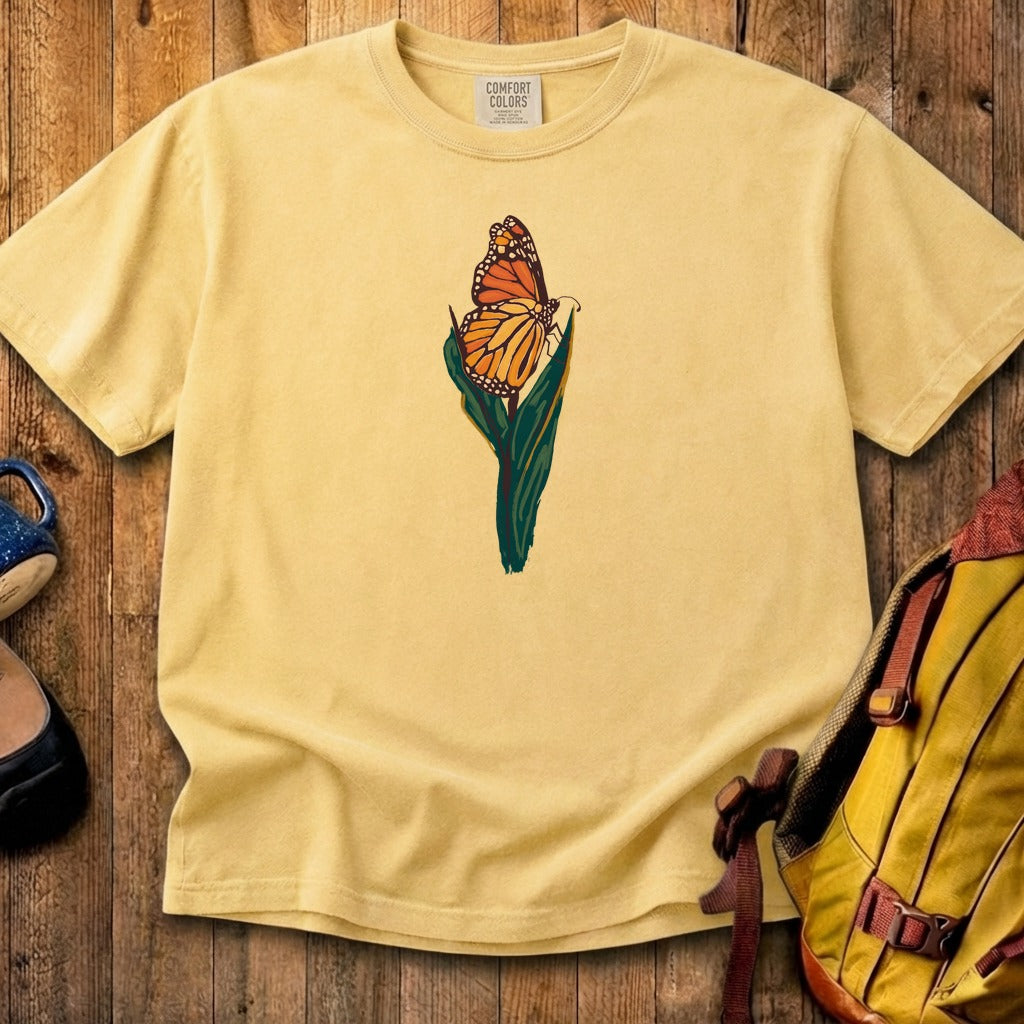 Painted Monarch Butterfly Cotton T-Shirt