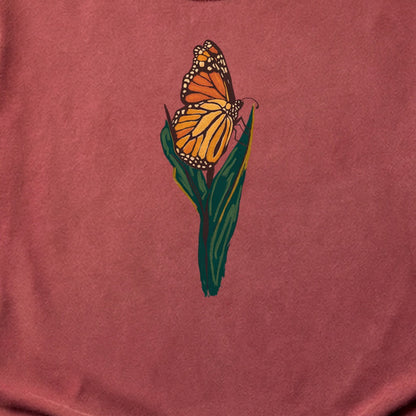 Painted Monarch Butterfly Cotton T-Shirt