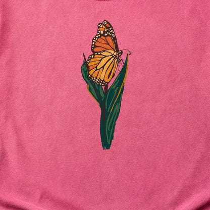 Painted Monarch Butterfly Cotton T-Shirt