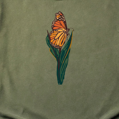 Painted Monarch Butterfly Cotton T-Shirt