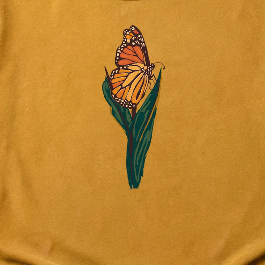Painted Monarch Butterfly Cotton T-Shirt