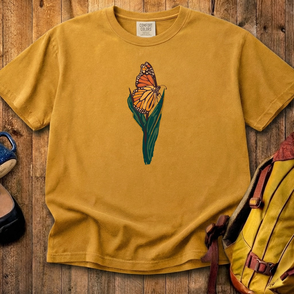 Painted Monarch Butterfly Cotton T-Shirt