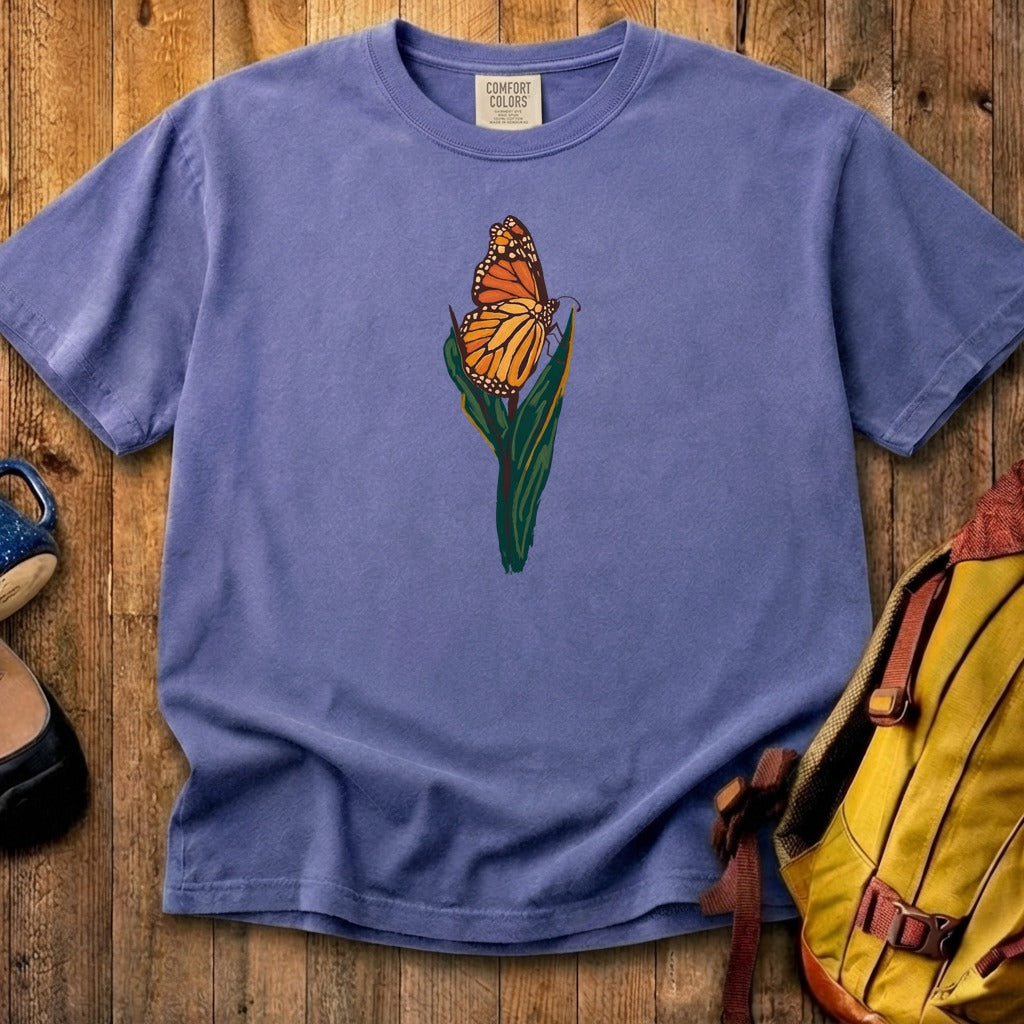 Painted Monarch Butterfly Cotton T-Shirt