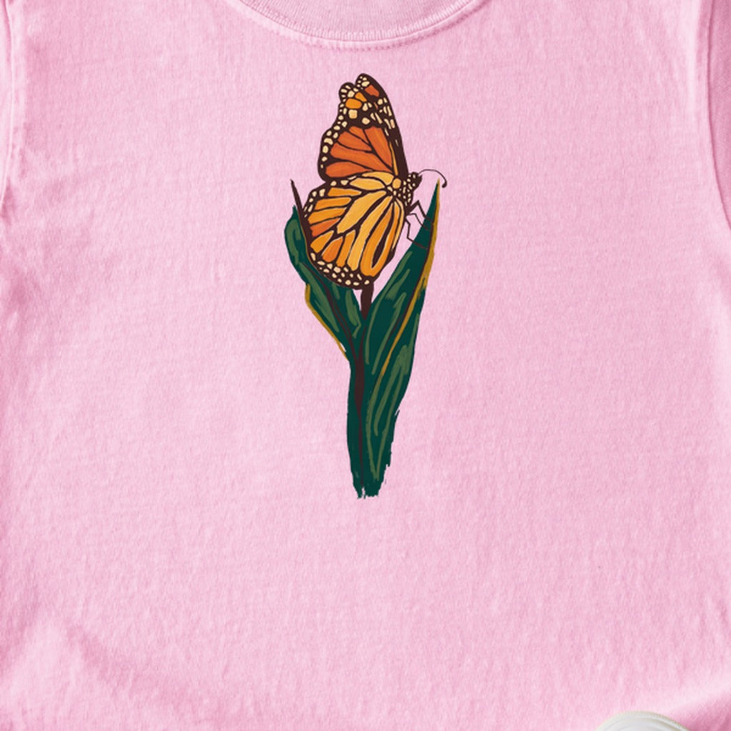 Painted Monarch Butterfly Kids Cotton T-Shirt