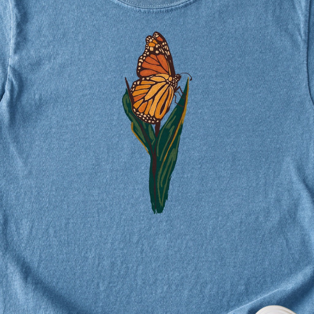Painted Monarch Butterfly Kids Cotton T-Shirt