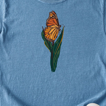 Painted Monarch Butterfly Kids Cotton T-Shirt