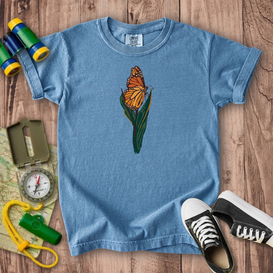 Painted Monarch Butterfly Kids Cotton T-Shirt