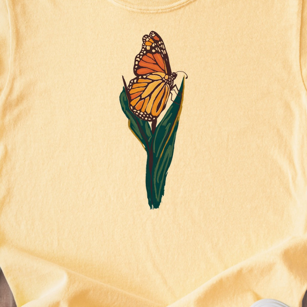 Painted Monarch Butterfly Kids Cotton T-Shirt