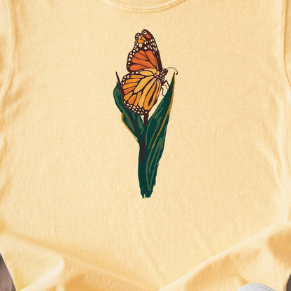 Painted Monarch Butterfly Kids Cotton T-Shirt