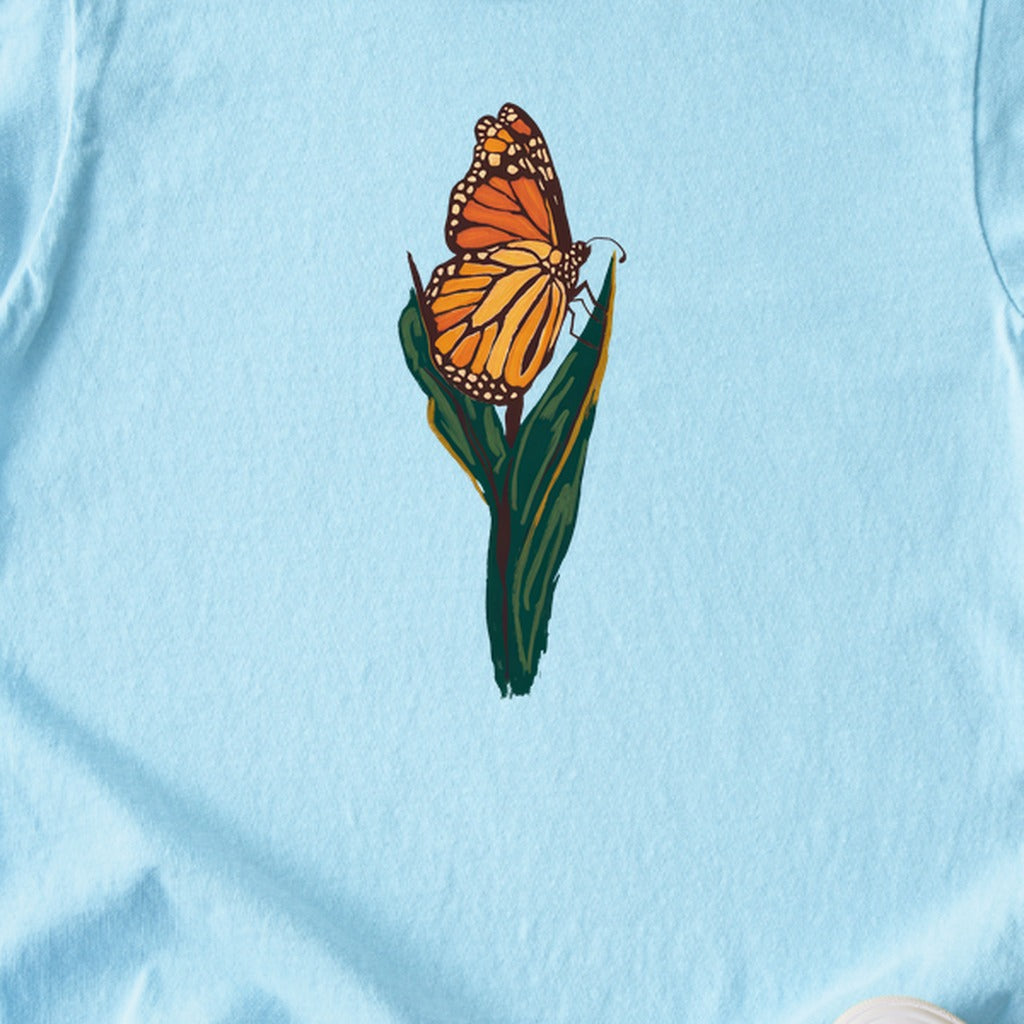 Painted Monarch Butterfly Kids Cotton T-Shirt