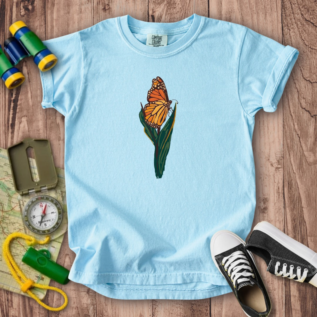 Painted Monarch Butterfly Kids Cotton T-Shirt