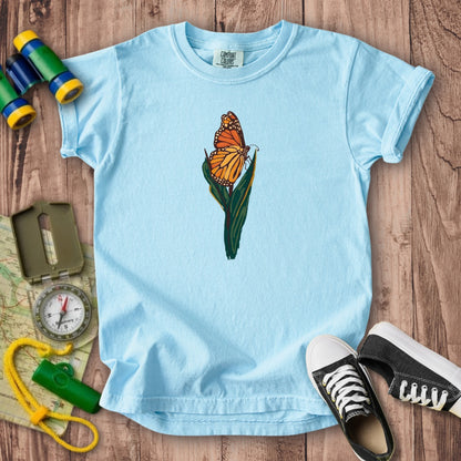 Painted Monarch Butterfly Kids Cotton T-Shirt