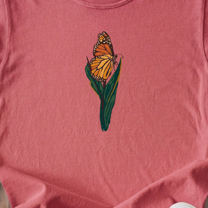 Painted Monarch Butterfly Kids Cotton T-Shirt
