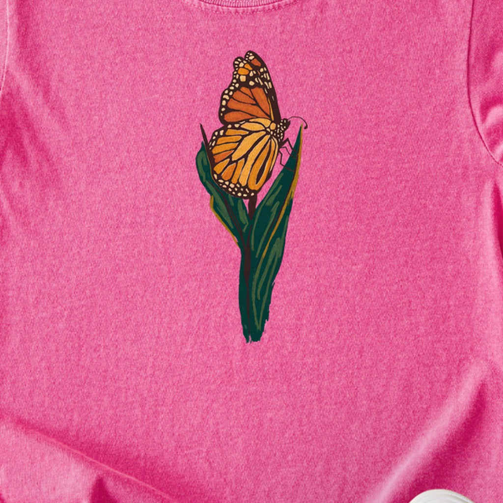 Painted Monarch Butterfly Kids Cotton T-Shirt