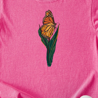 Painted Monarch Butterfly Kids Cotton T-Shirt