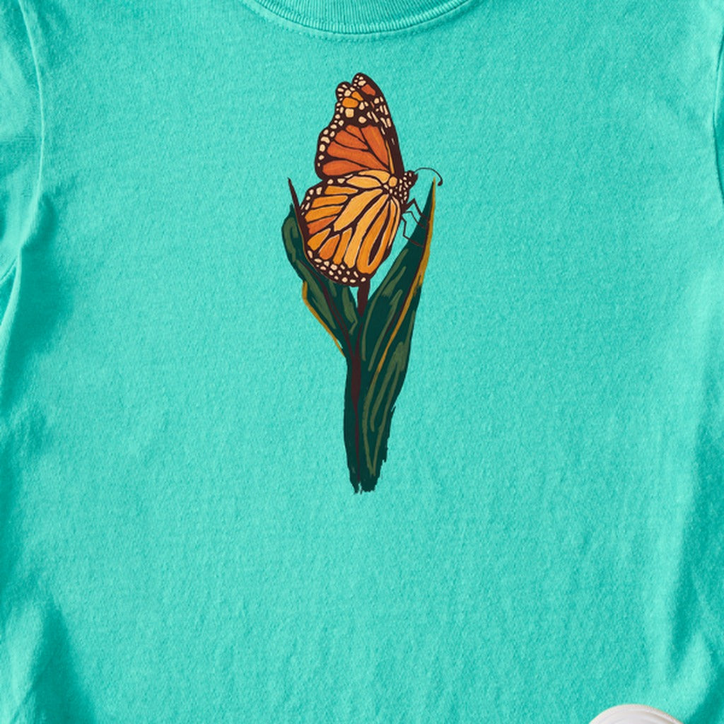 Painted Monarch Butterfly Kids Cotton T-Shirt