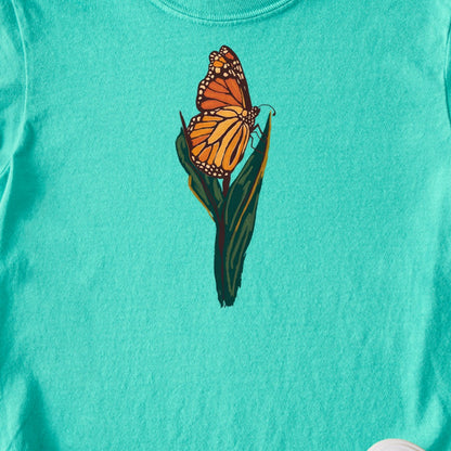 Painted Monarch Butterfly Kids Cotton T-Shirt