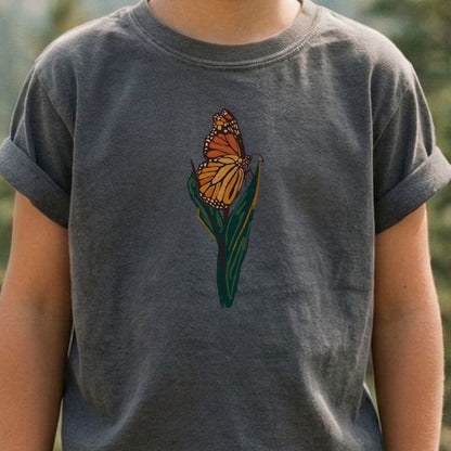 Painted Monarch Butterfly Kids Cotton T-Shirt