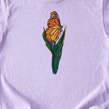 Painted Monarch Butterfly Kids Cotton T-Shirt