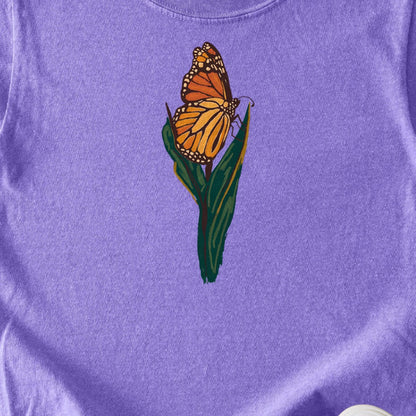 Painted Monarch Butterfly Kids Cotton T-Shirt