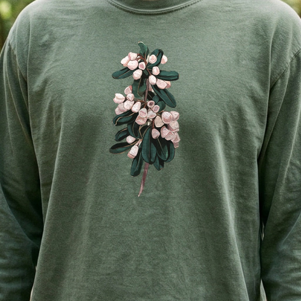 Painted Mountain Laurel Cotton Long Sleeve