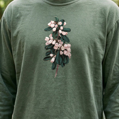 Painted Mountain Laurel Cotton Long Sleeve