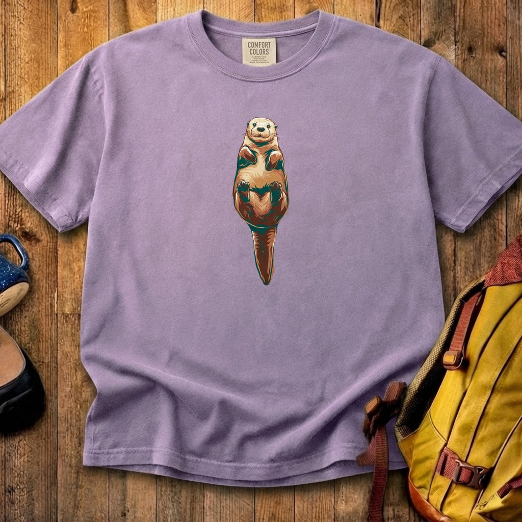 Painted Otter Cotton T-Shirt