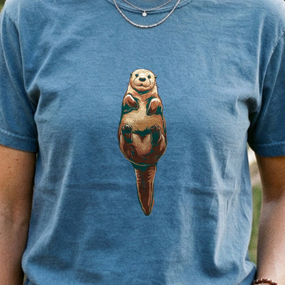 Painted Otter Cotton T-Shirt