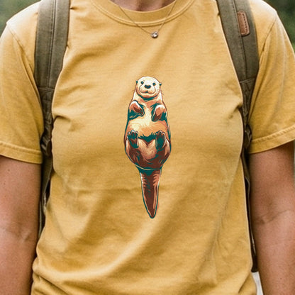 Painted Otter Cotton T-Shirt