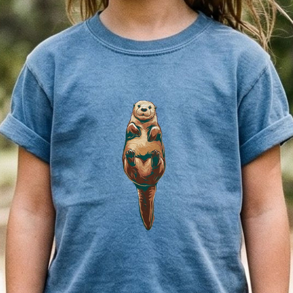 Painted Otter Kids Cotton T-Shirt