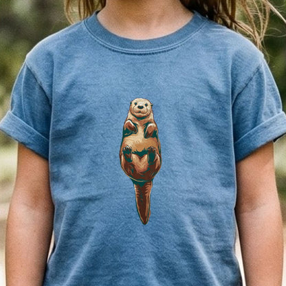 Painted Otter Kids Cotton T-Shirt