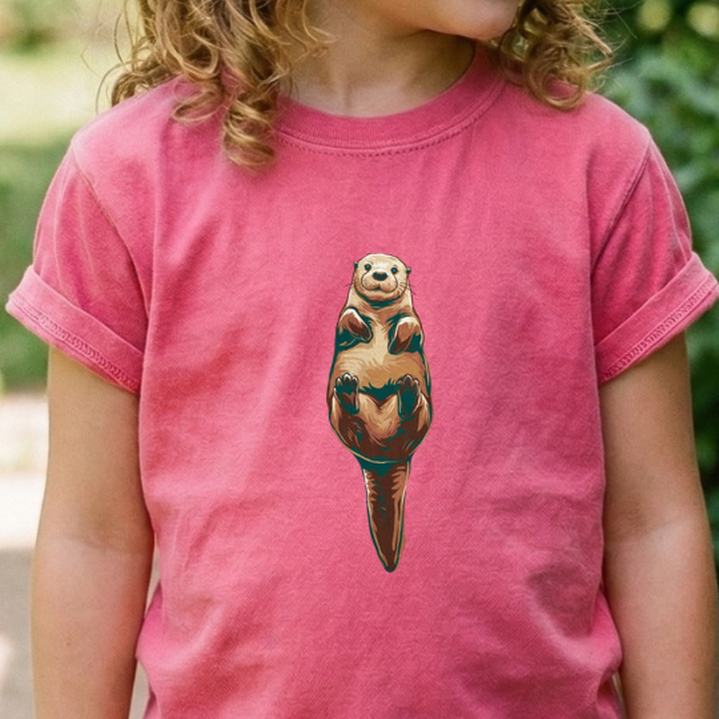 Painted Otter Kids Cotton T-Shirt