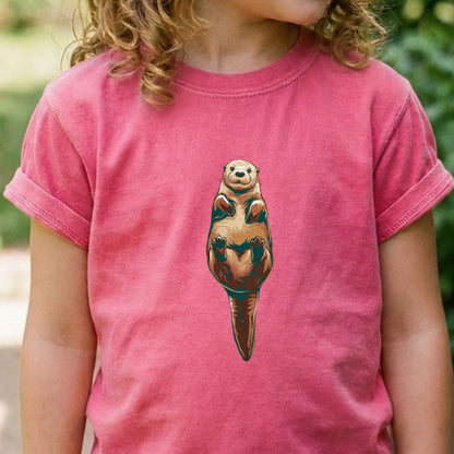 Painted Otter Kids Cotton T-Shirt