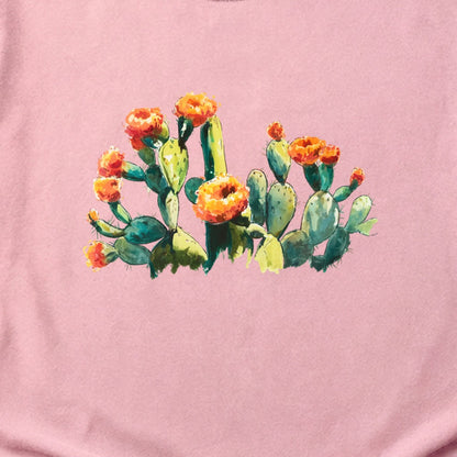 Painted Paddle Cactus Cotton T-Shirt