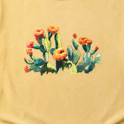 Painted Paddle Cactus Cotton T-Shirt
