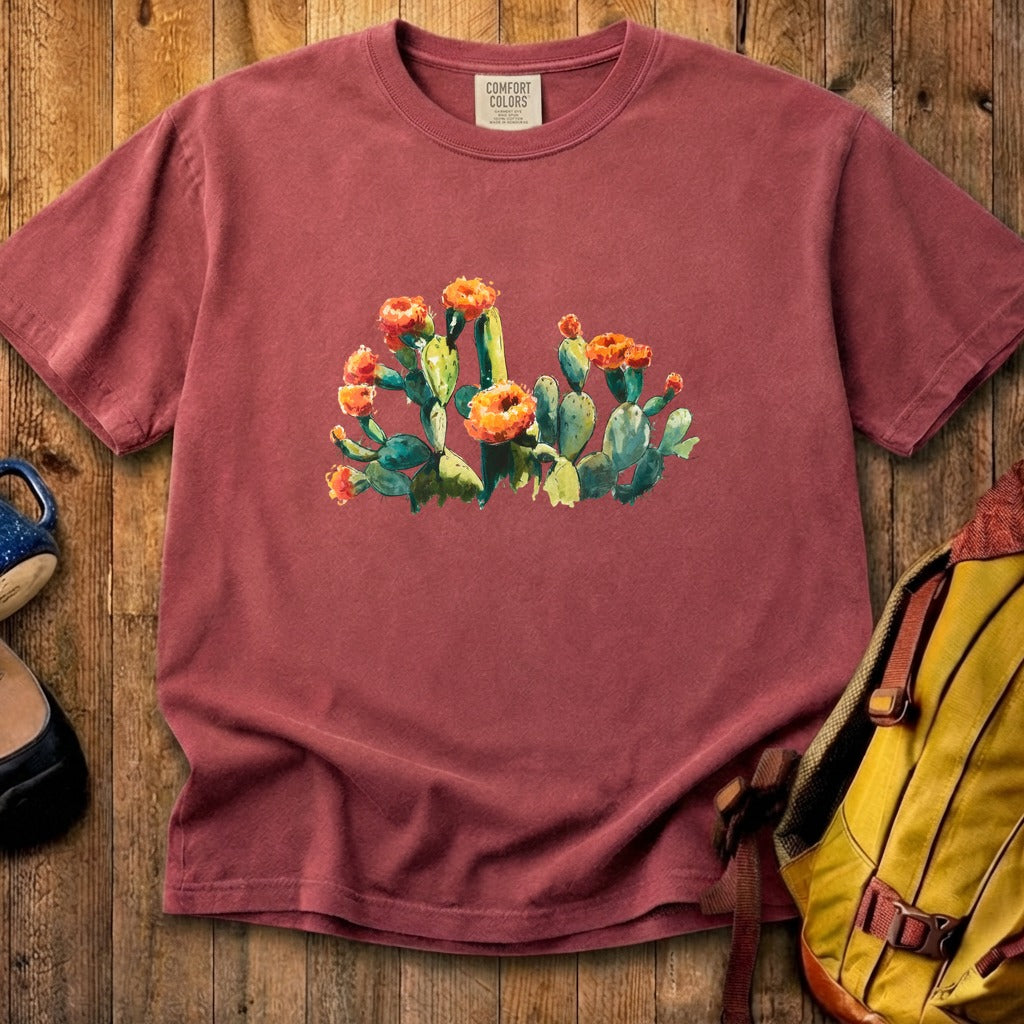 Painted Paddle Cactus Cotton T-Shirt