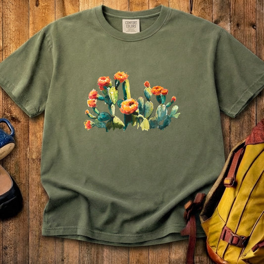 Painted Paddle Cactus Cotton T-Shirt