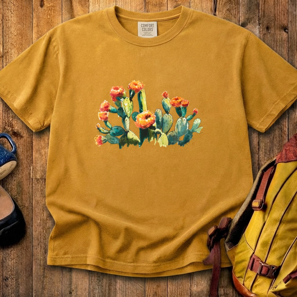 Painted Paddle Cactus Cotton T-Shirt
