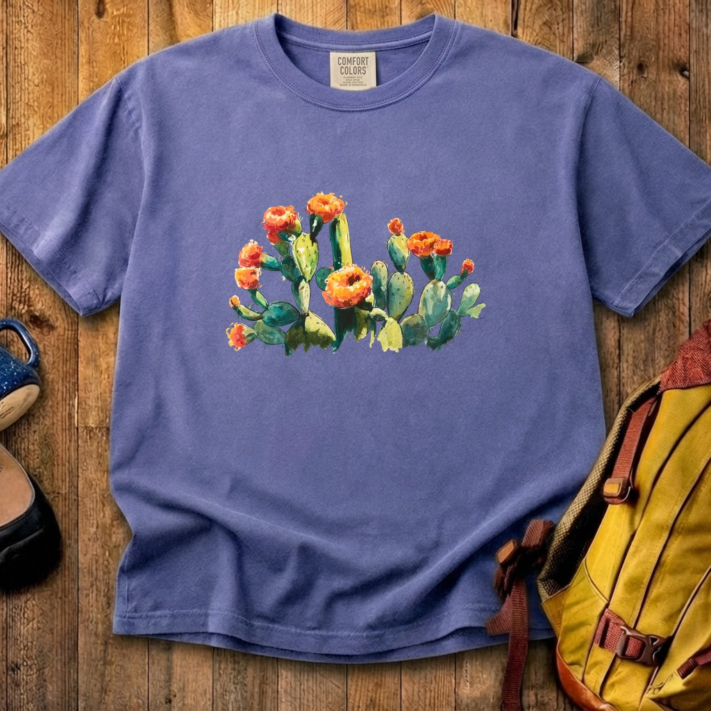 Painted Paddle Cactus Cotton T-Shirt