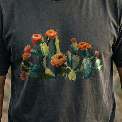 Painted Paddle Cactus Cotton T-Shirt